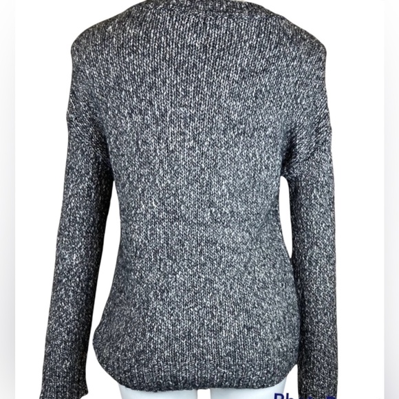 THEORY Parkland Slouchy Cotton & Wool Sweater In Lead Melange Size S - Picture 5 of 10